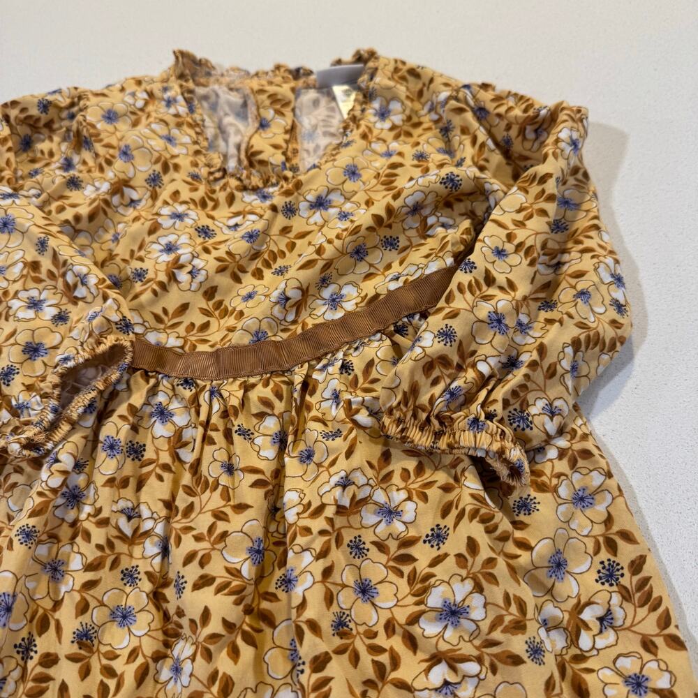 Daisy Fuentes Toddler Girl 3T Floral Long Sleeve Fall Dress - Picture 4 of 4